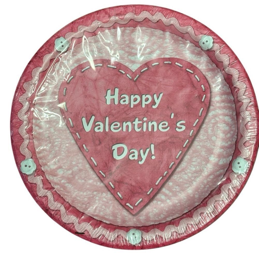New Valentines Craft100% Recycled 9” Dinner Paper Plates or Lunch Plates are 7”